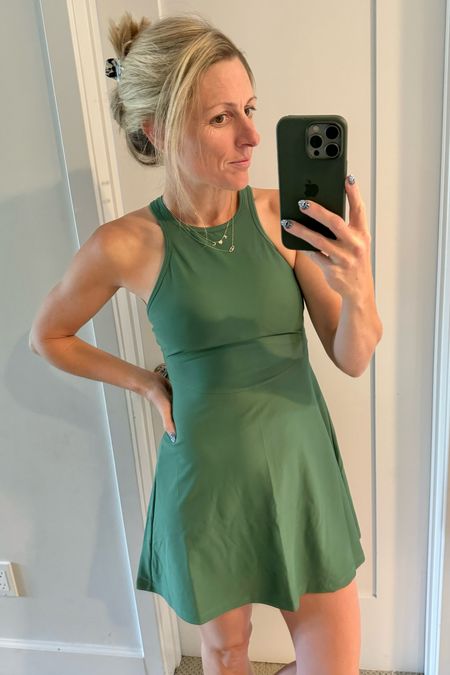 This fun green active dress just hit stores, love the flattering cut of the neckline.  No built in shorts, that’s important to note.

#activedress #tennisdress #springdress #tennisoutfit #sportydress #traveldress

#LTKFitness #LTKFindsUnder100 #LTKActive