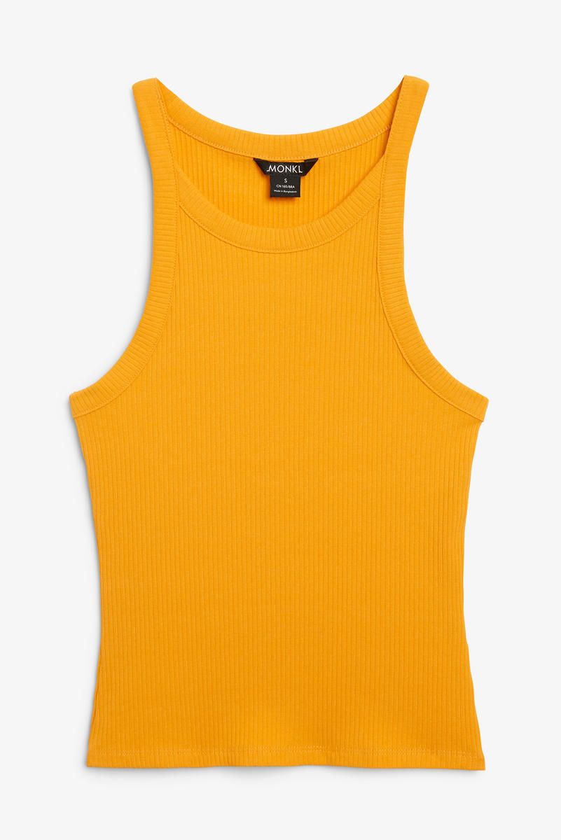 Geripptes Top - Orange | Monki (DE)