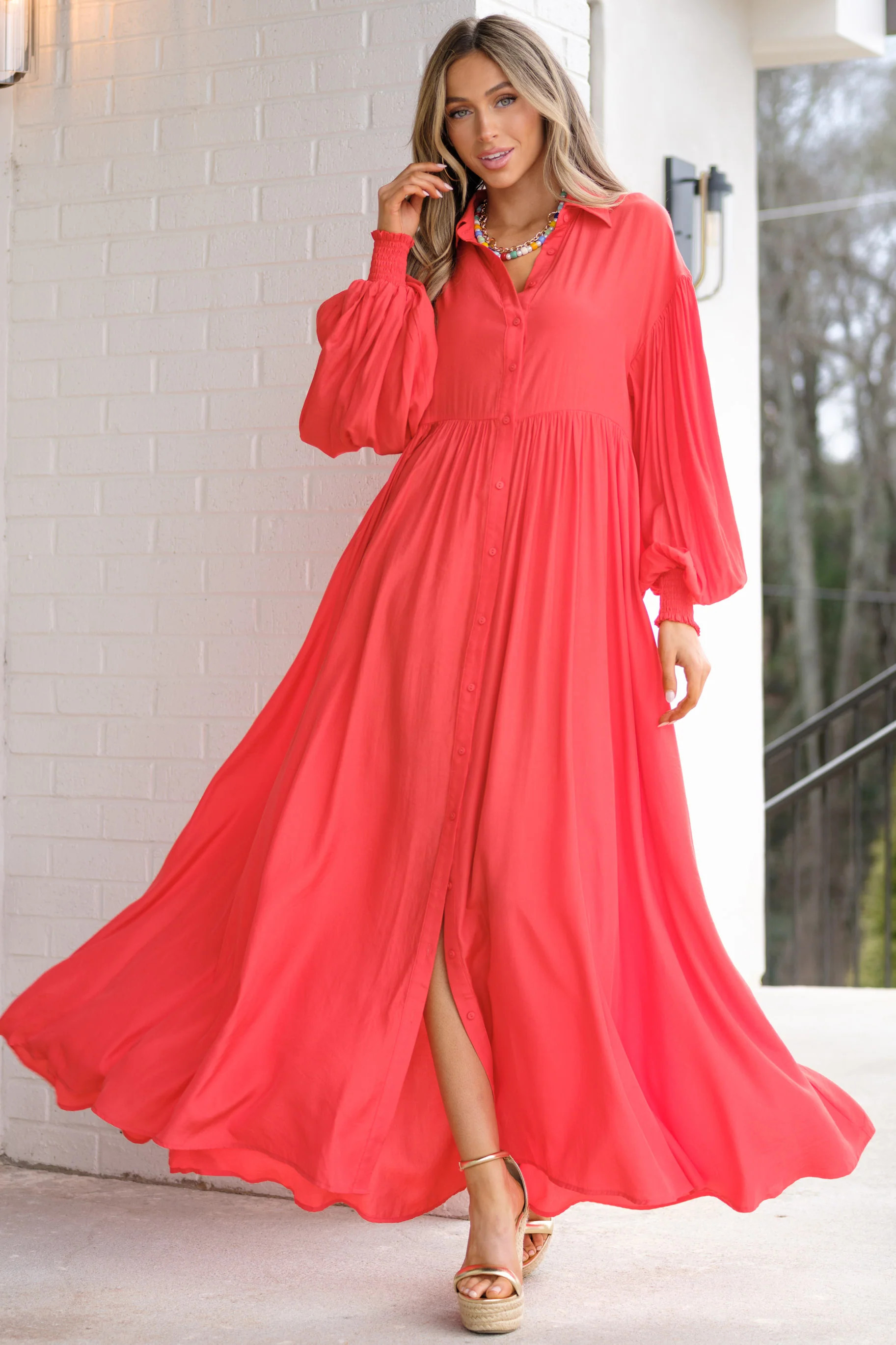Run Towards Love Red Maxi Dress | Red Dress 