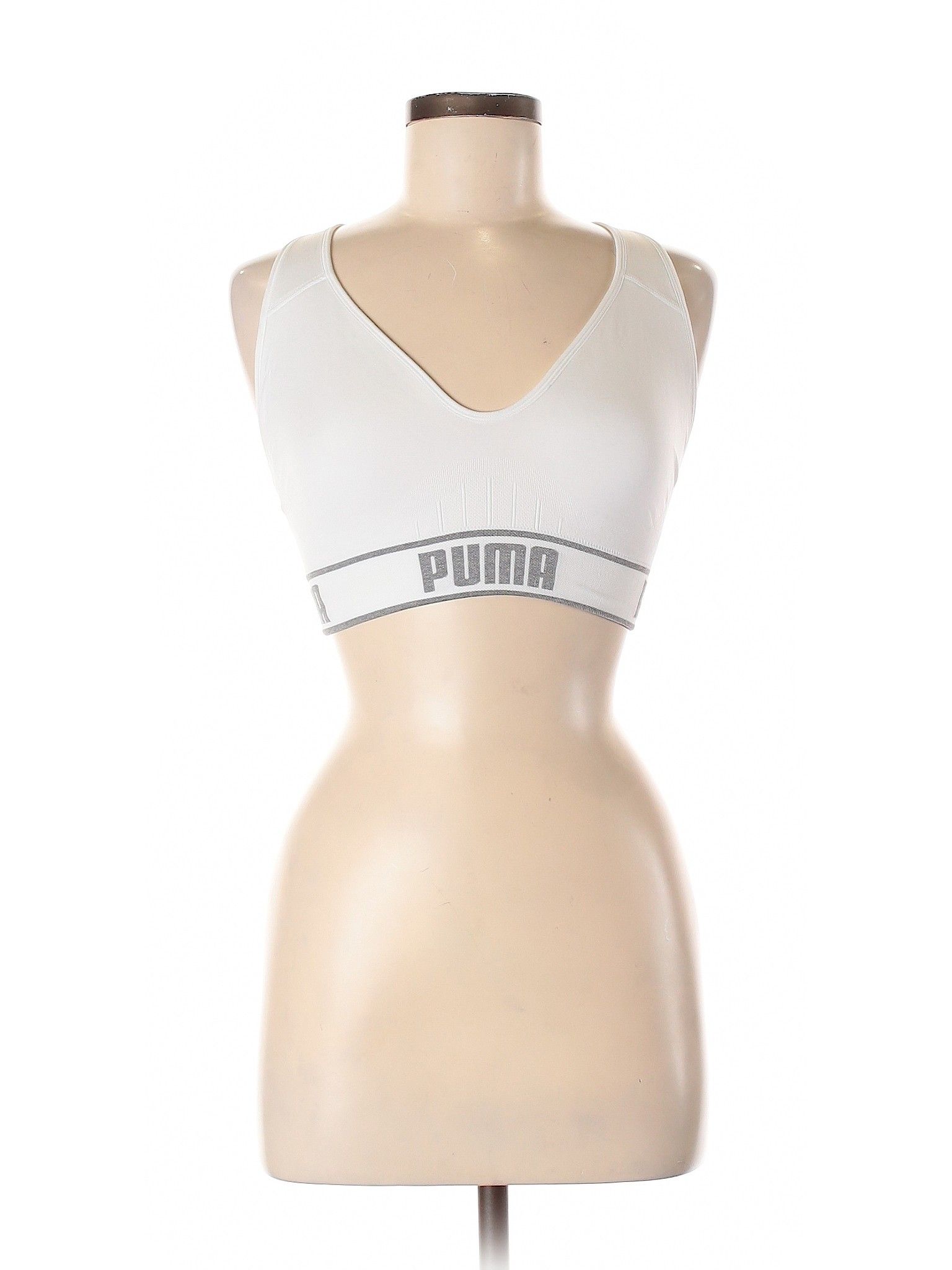 Puma Sports Bra Size 8: White Women's Activewear - 55886795 | thredUP