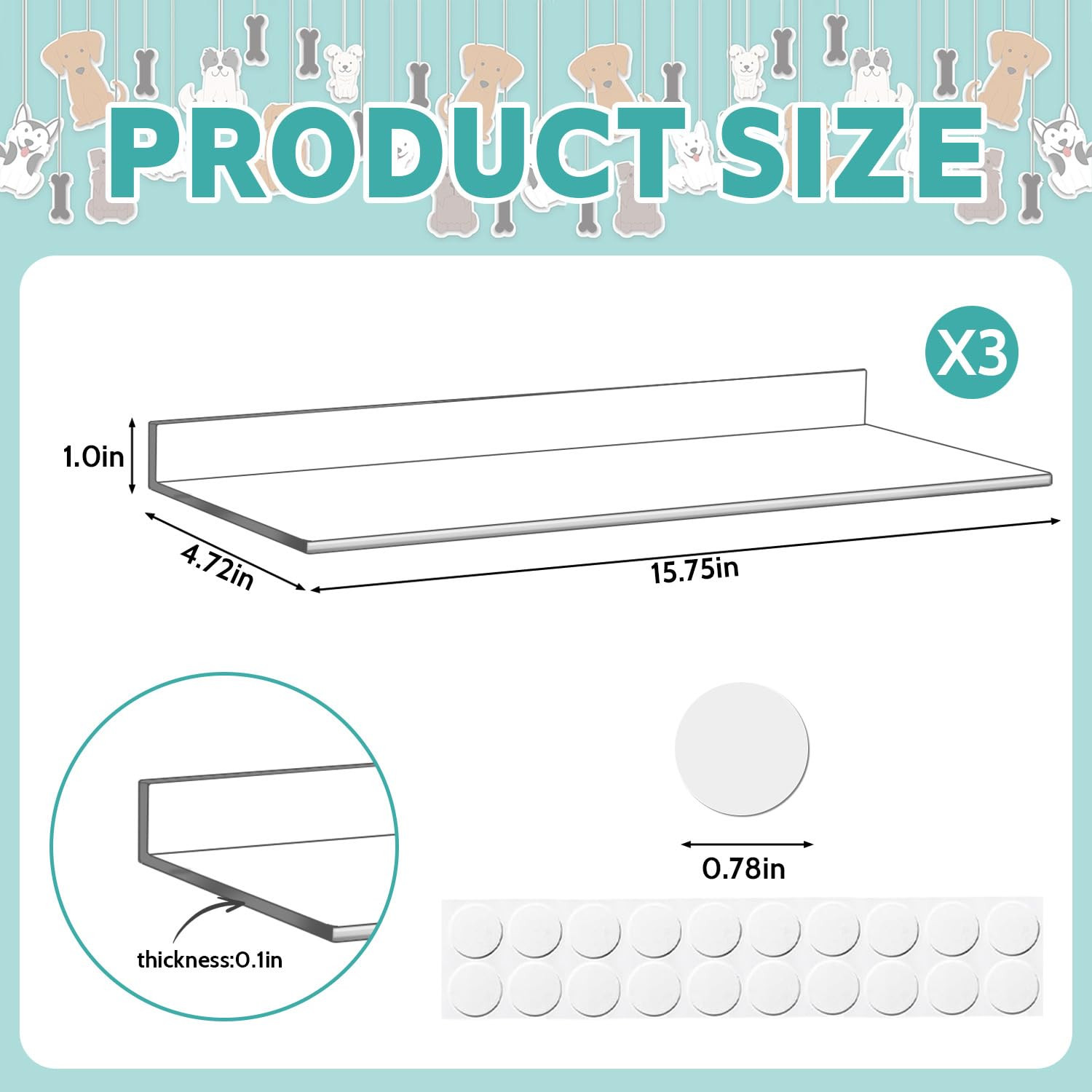 3 Pcs Window Sill Protector, Pet Window Guard,Transparent, Window Sill Cover, Protection from Dog... | Amazon (US)