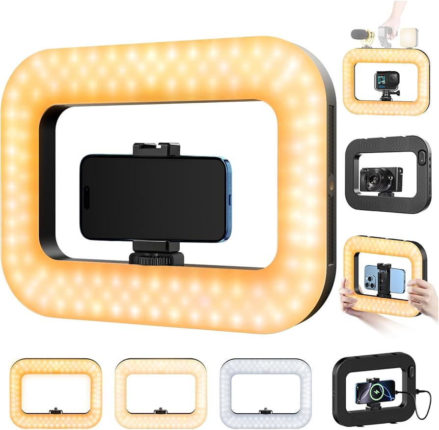 yAyusi Cell Phone Light for Video Recording, Handheld Phone Stabilizer with Light, 8000mAh LED Se... | Amazon (US)