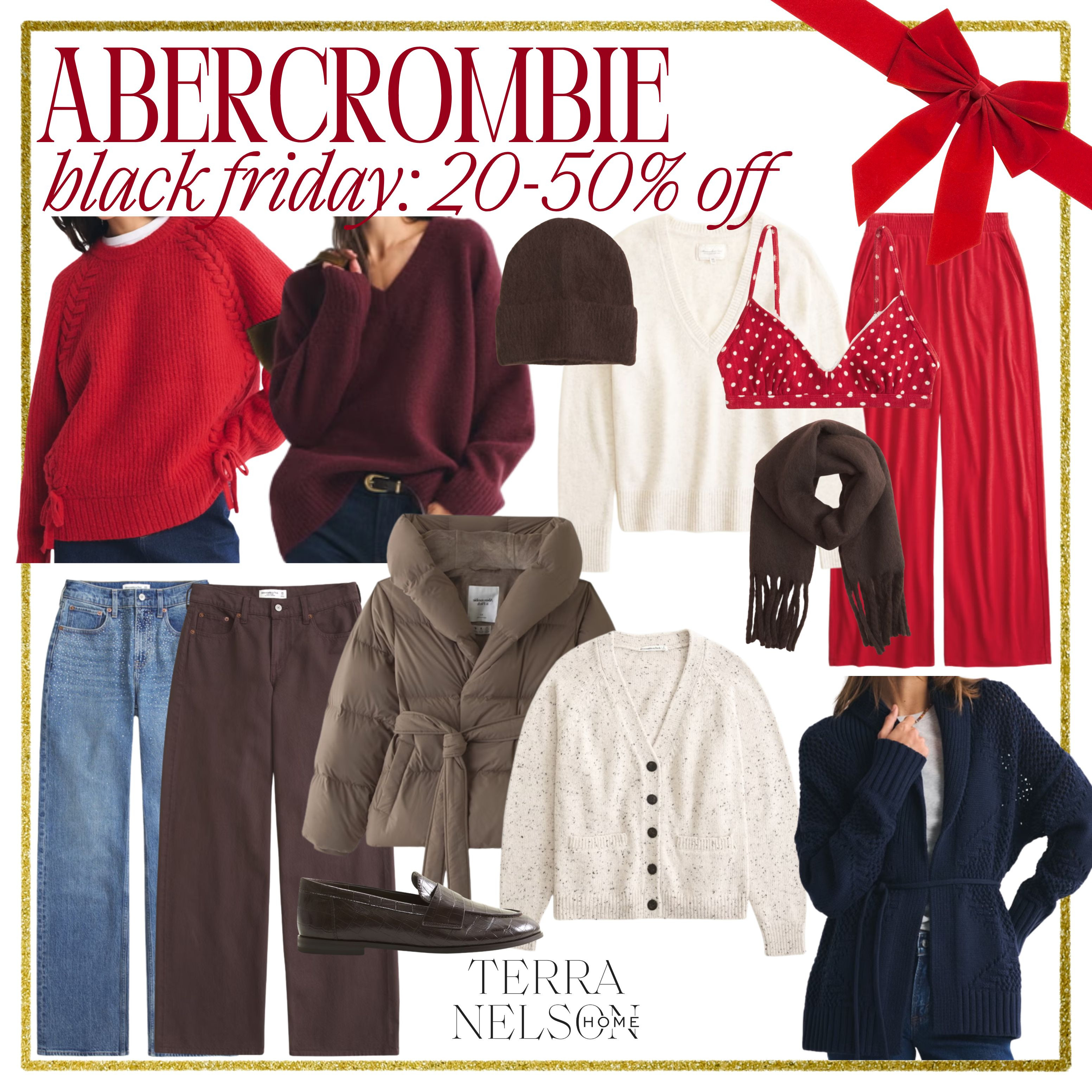 20-50% Off Everything at Abercrombie! Abercrombie Black Friday Sale / Abercrombie Sale / Abercrombie Holiday / Knit Sweaters / Midi Dresses with Boots / Oversized Blazers / Puffer Jackets / Neutral Cardigans  / Button-Up Shirts / Layered Tops / Ankle Booties / High-Waisted Jeans / Utility Jackets / Ribbed Knit Tops / Winter Coats / Cotton Turtlenecks / Neutral Jumpsuits / Leather Crossbody Bags / Warm Beanies / Wide-Leg Trousers / Knit Midi Skirts / Oversized Flannel Shirts / Neutral Loafers / Slip Dresses with Layers / Winter Scarves / Earth-Tone Accessories / Oversized Sweaters and Cardigans / Fair Isle Sweaters / Winter Accessories / Warm Layers / Thermal Layers / Waterproof Snow Boots / Ugg Boots / 
 

 #LTKHoliday #LTKSeasonal #LTKSaleAlert