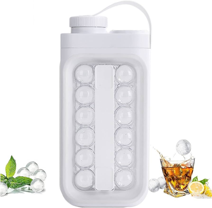 Portable Ice Ball Maker Sanitary Ice Cube Trays for Freezer 2 in 1 Portable Ice Ball Mold With Li... | Amazon (US)