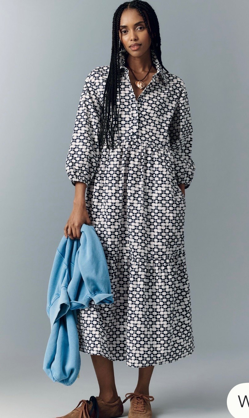 Love this dress from Anthropologie. Comes in several different colors and sizes. 
#anthropologie #mystyle #over50 #over60

#LTKMothersDay #LTKOver40 #LTKootd