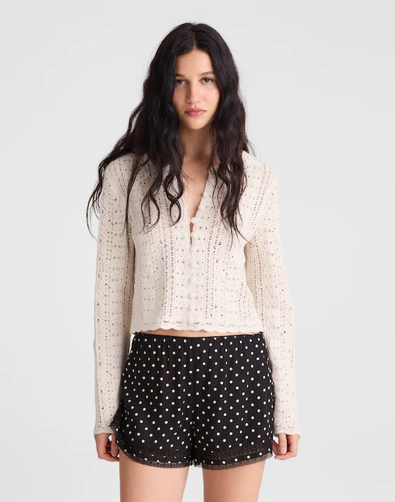 Lace-Trim Pull-On Shorts | Madewell