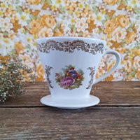 French Vintage Porcelain Coffee Filter Cone, Fragonard Courting Couple, Limoges Rococo Style Dripper | Etsy (US)