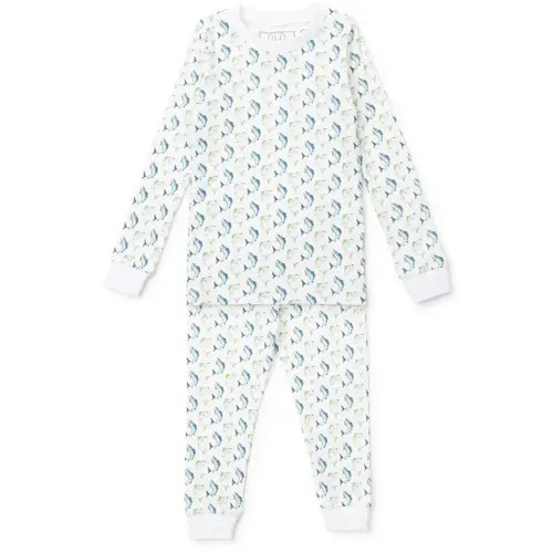 Lila and Hayes Grayson Pajama Pant Set in Jumping Trout at Nordstrom, Size 12-18M | Nordstrom