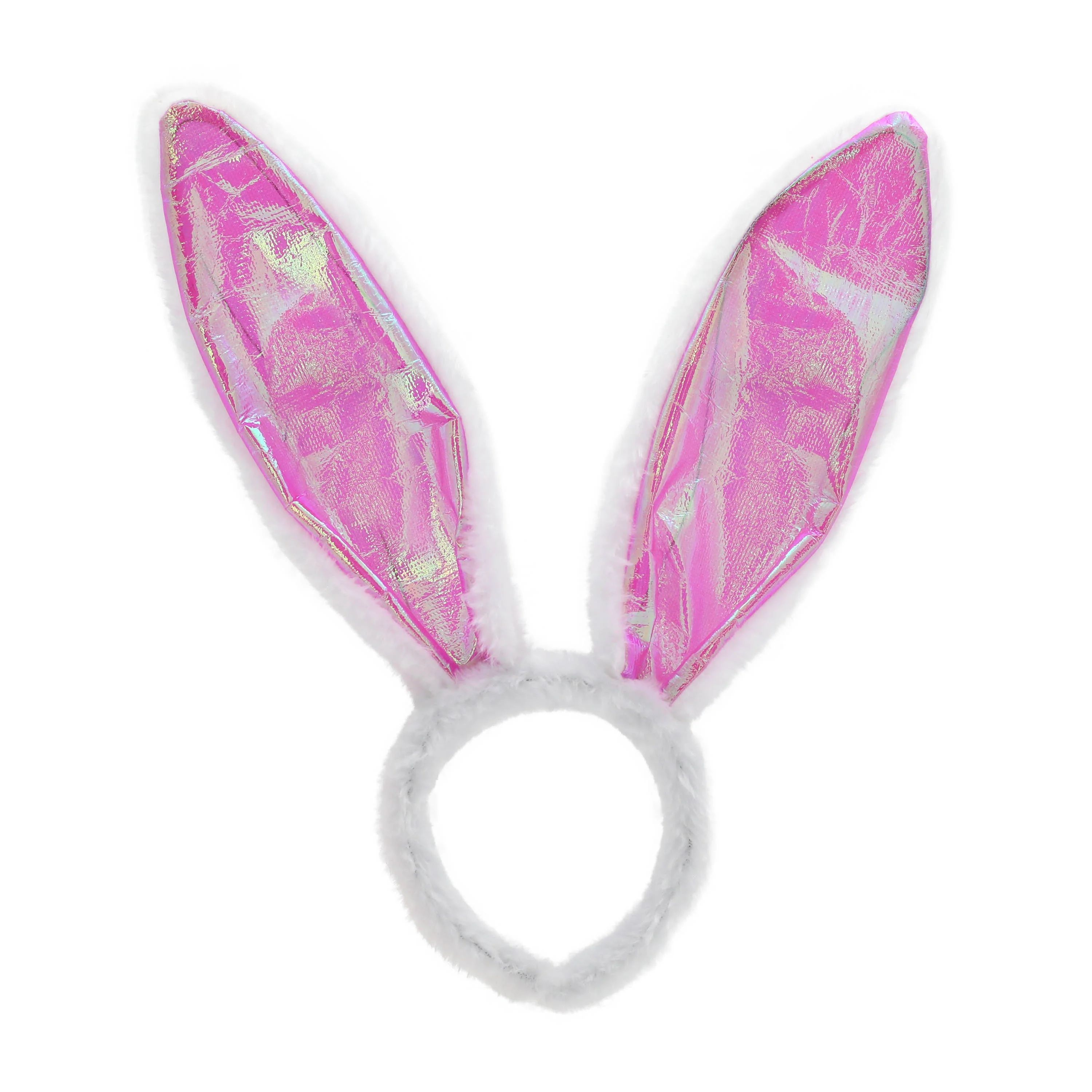 Iridescent Bunny Ears Headband, Pink, Way To Celebrate | Walmart (US)