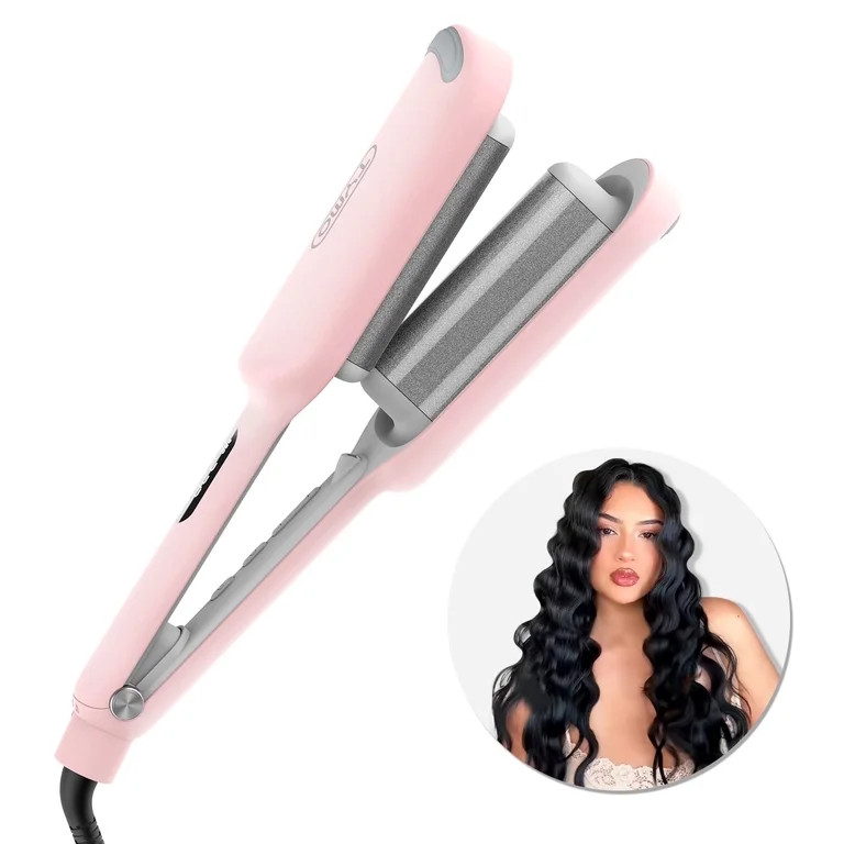 TYMO ROVY Curling Iron & Hair Crimper with 3 Barrels, Ionic Deep Waver Hair Styling Tool, Dual Vo... | Walmart (US)