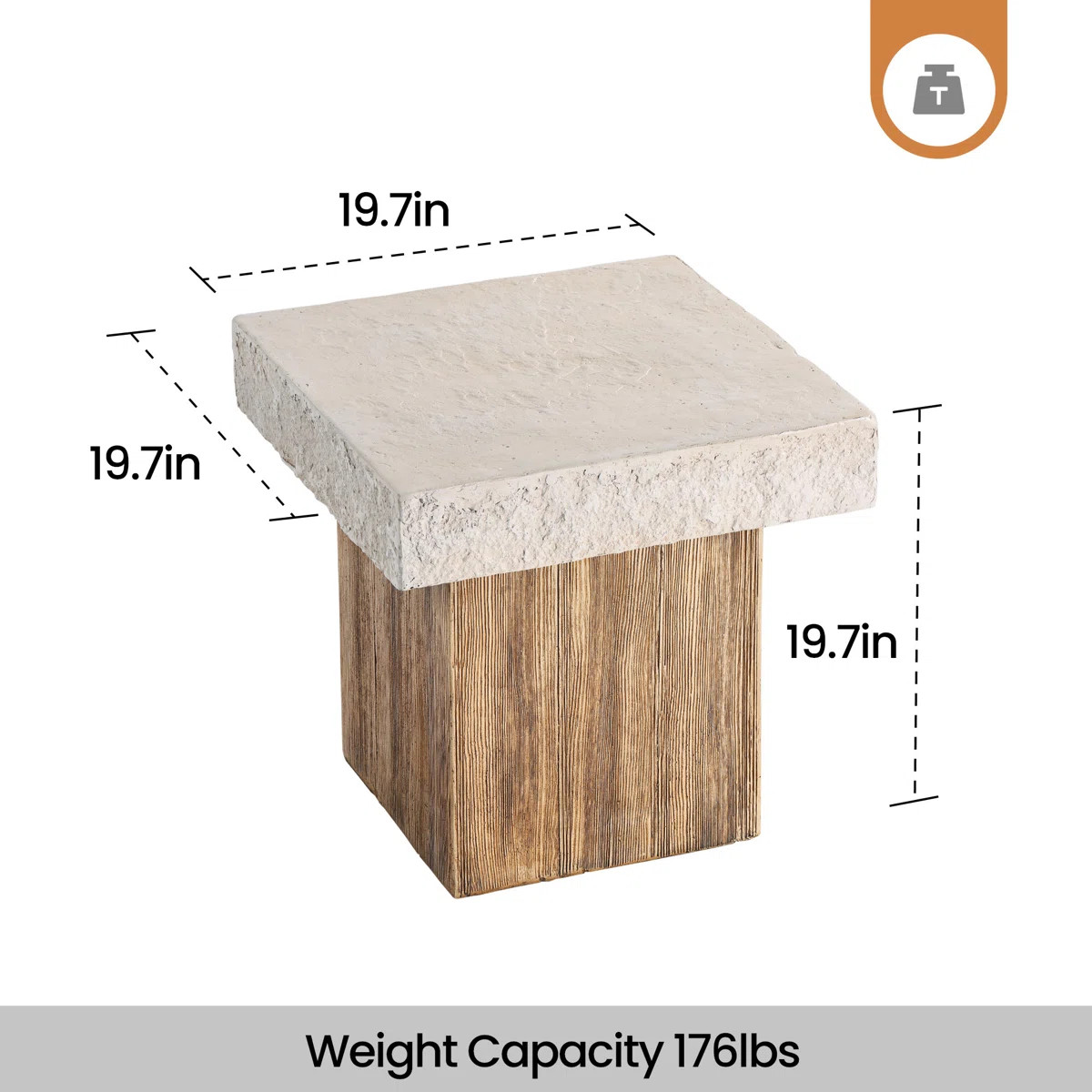 Chakiya 19.7 L x 19.7 W Outdoor Concrete Table | Wayfair North America