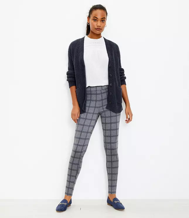 Plaid Ponte Leggings | LOFT