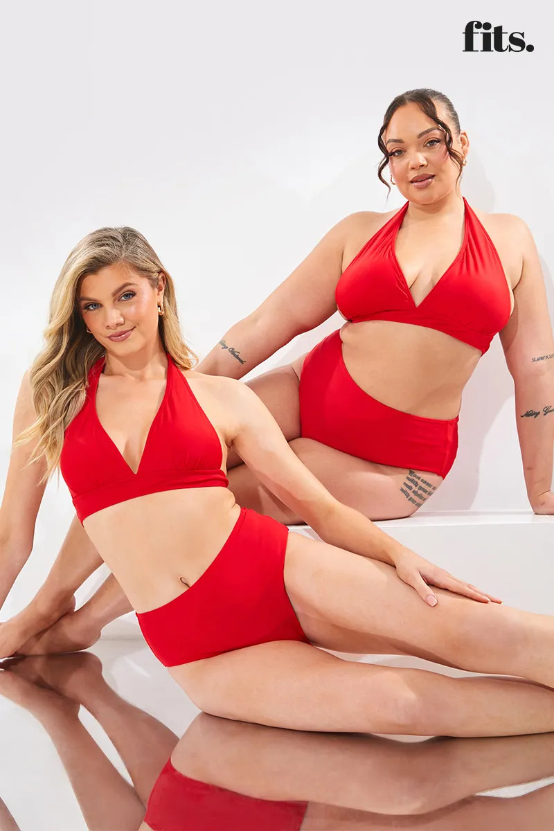 Sculpting Halter Neck Bikini Top | In The Style (UK)
