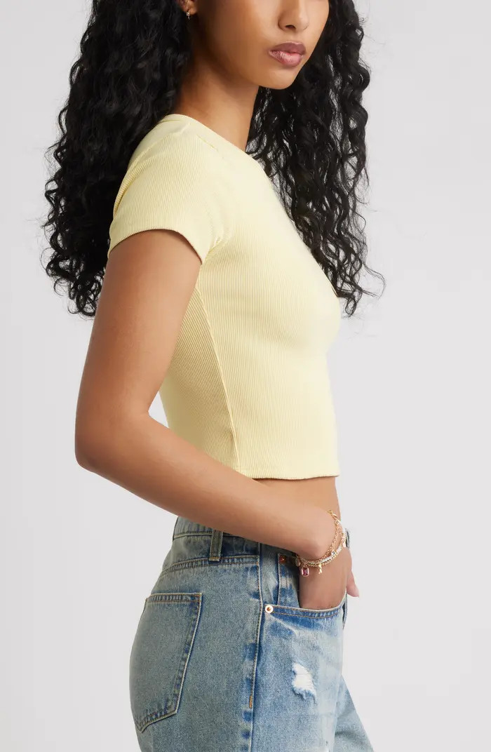 Compact Rib Crop Baby Tee | Nordstrom