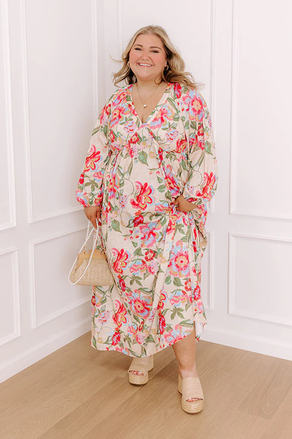 Hibiscus Daydream Maxi Dress Curves | Impressions Online Boutique
