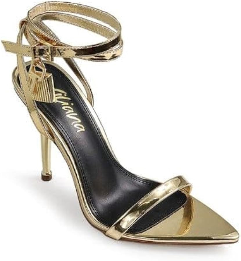 Womens Pointy Toe Stiletto High Heel Sandals | Amazon (US)