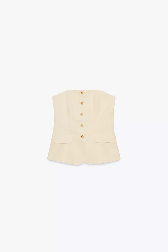 BUTTONED WAISTCOAT TOP | Zara US