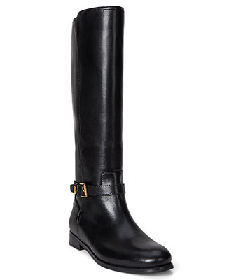 Lauren Ralph Lauren Women's Brooke II Burnished Leather Tall Boots - Macy's | Macy's