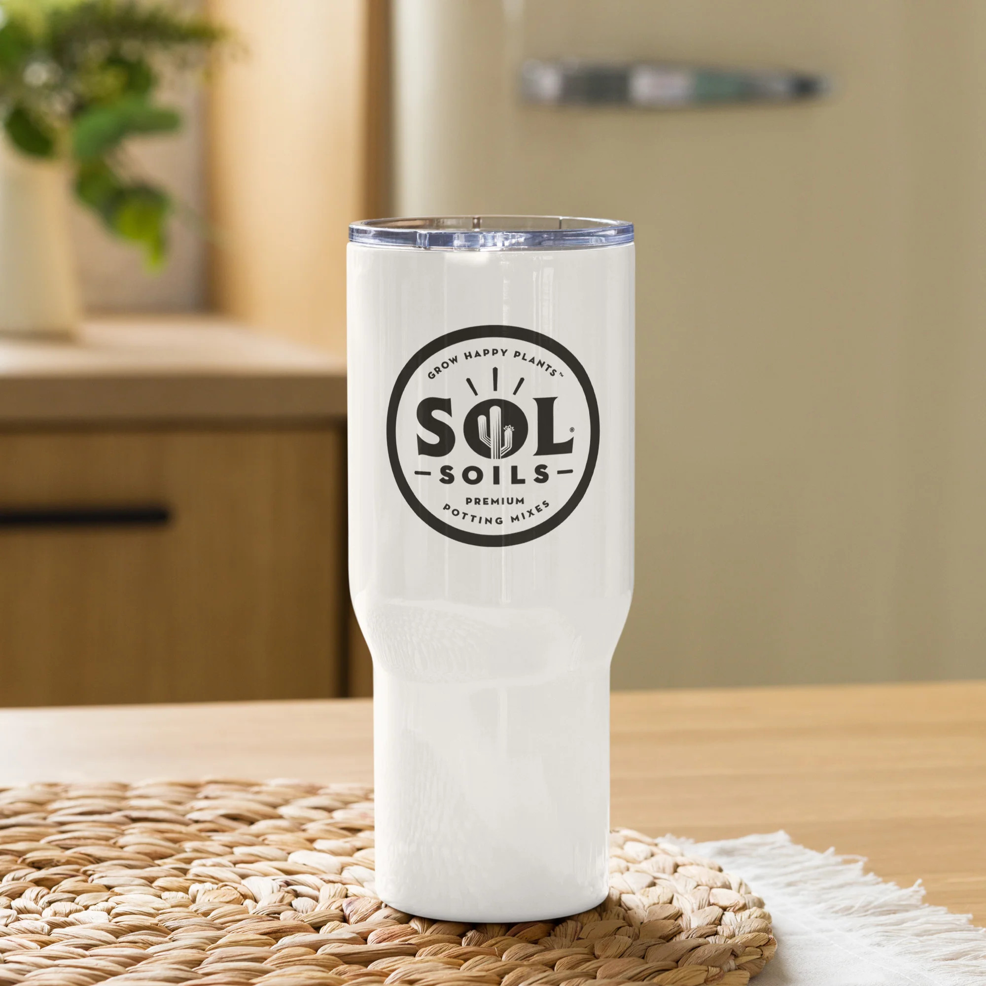 Sol Logo Travel Mug with Handle | Sol Soils