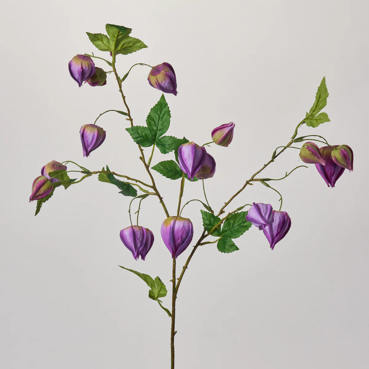 Violet Purple Chinese Lantern Tree Branch Pods 35" Faux Floral Spray | Darby Creek Trading