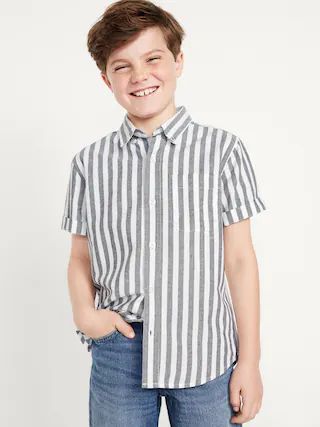 Printed Short-Sleeve Oxford Shirt for Boys | Old Navy (US)