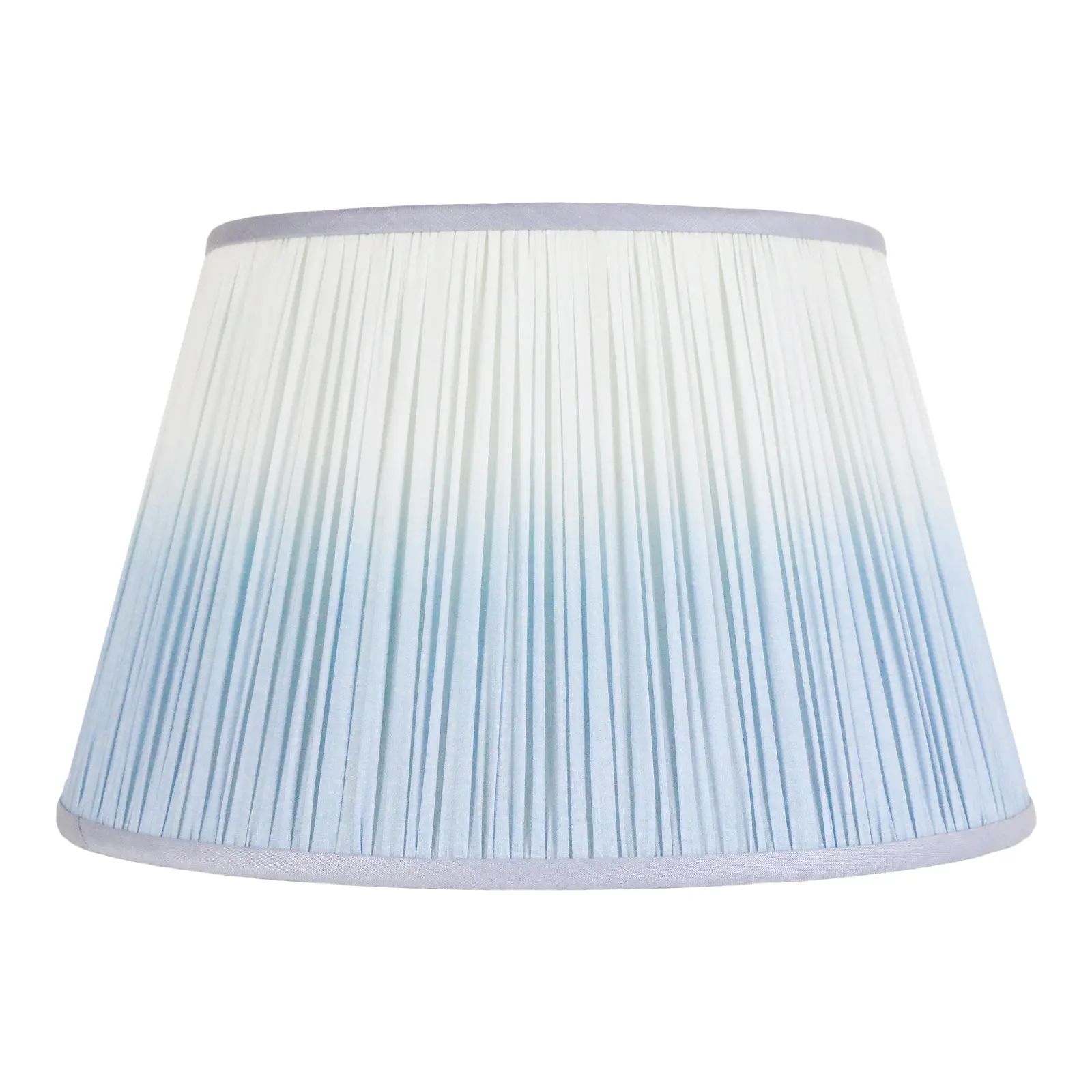 Ombre Cotton Shirred Shade 14" Blue | Chairish