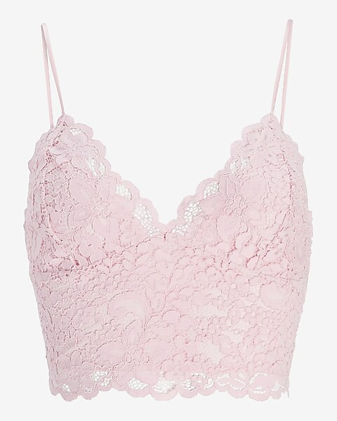 Allover Lace Cropped Cami | Express