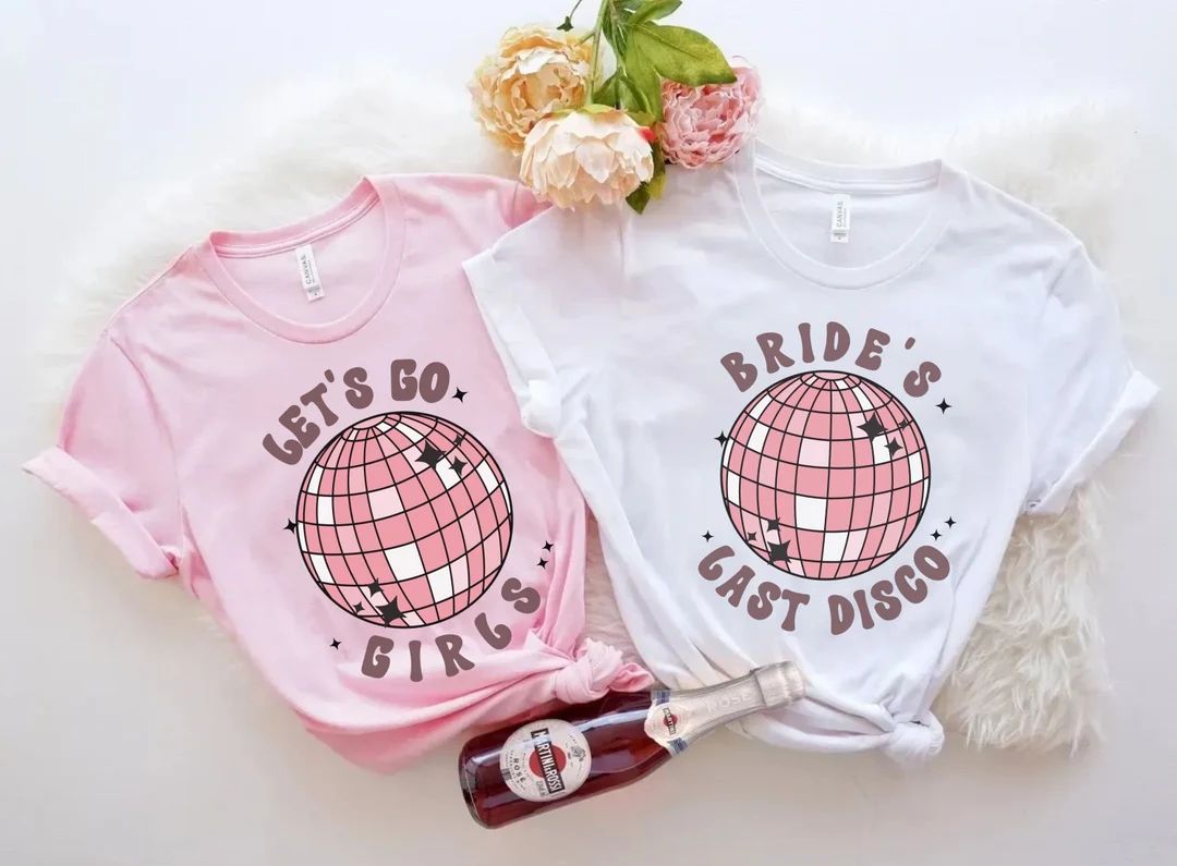 Disco Bachelorette Group Matching Bridal Party Tshirts - Etsy | Etsy (US)