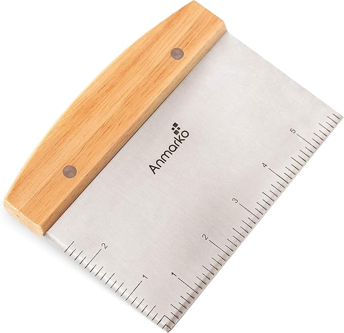Dough Cutter for Bread and Pizza Dough - Stainless Steel Metal Griddle Scraper Chopper - Multipur... | Amazon (US)