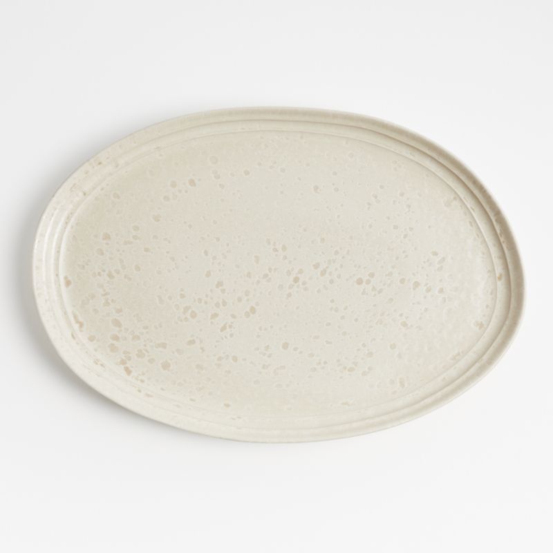 Ourlet Oval Platter by Athena Calderone | Crate & Barrel | Crate & Barrel