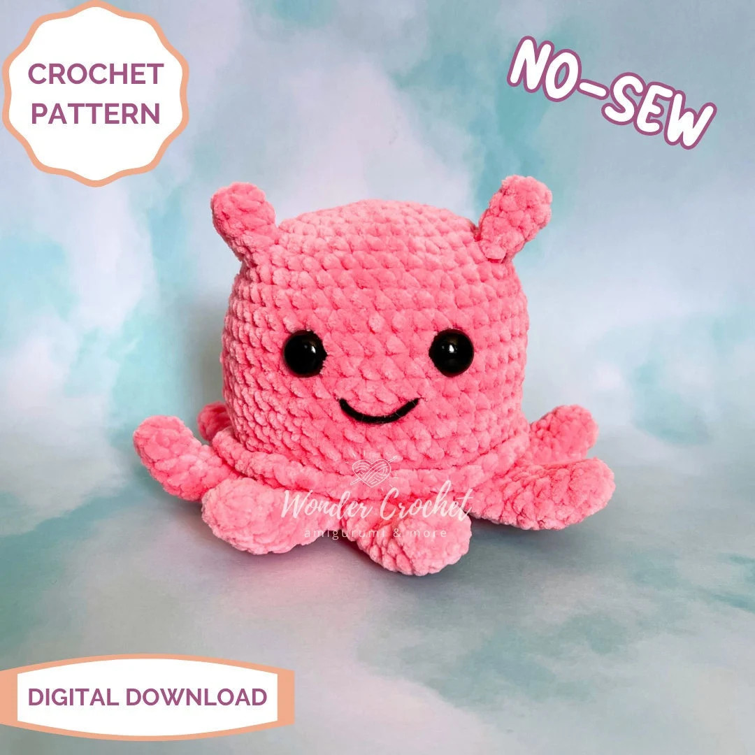 NO-SEW Umbrella Octopus Plush Crochet PATTERN - Etsy | Etsy (US)