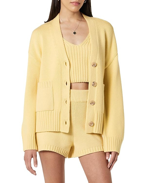 The Drop Women's Brigitte Chunky Button-Front Pocket Ribbed Cardigan | Amazon (US)