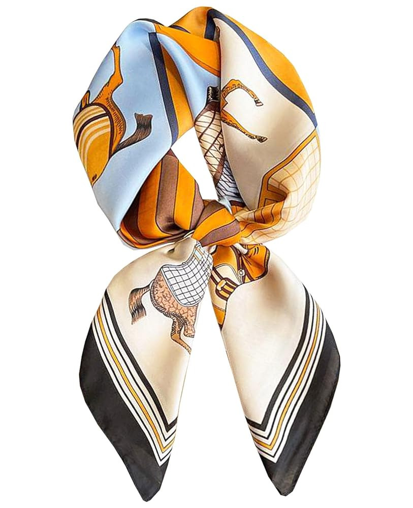 Dailyacc Hair Bandanas Scarf For Women Lightweight Fashion Neck Silk Satin Head Scarves For Sleep... | Amazon (US)