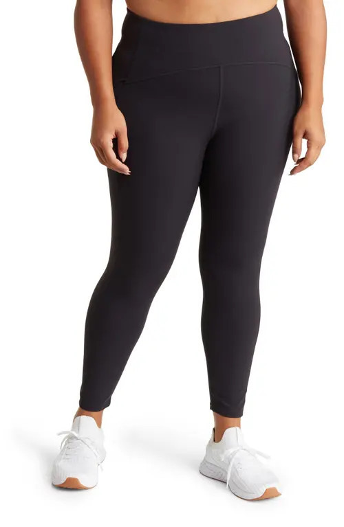 Zella Studio Luxe High Waist Pocket Leggings in Black at Nordstrom, Size 3X | Nordstrom