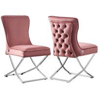 Trafalgar' Lux Velvet Dining Chair Set of 2 | Debenhams UK