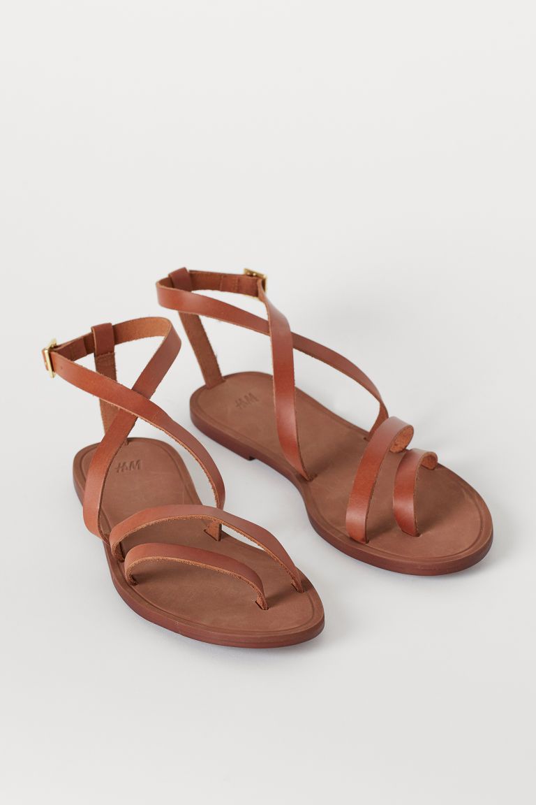 Strappy Leather Sandals | H&M (US + CA)