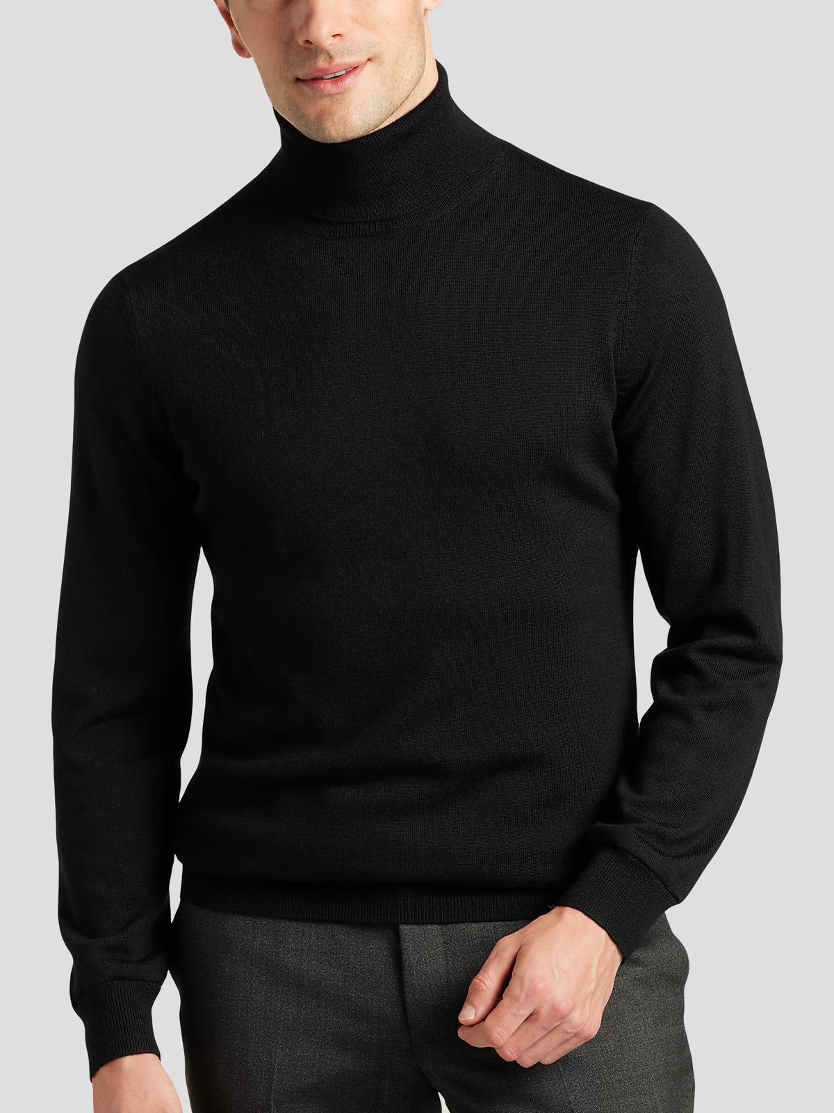 Joseph Abboud Modern Fit Turtleneck Merino Wool Sweater | All Sale| Men's Wearhouse | The Men's Wearhouse