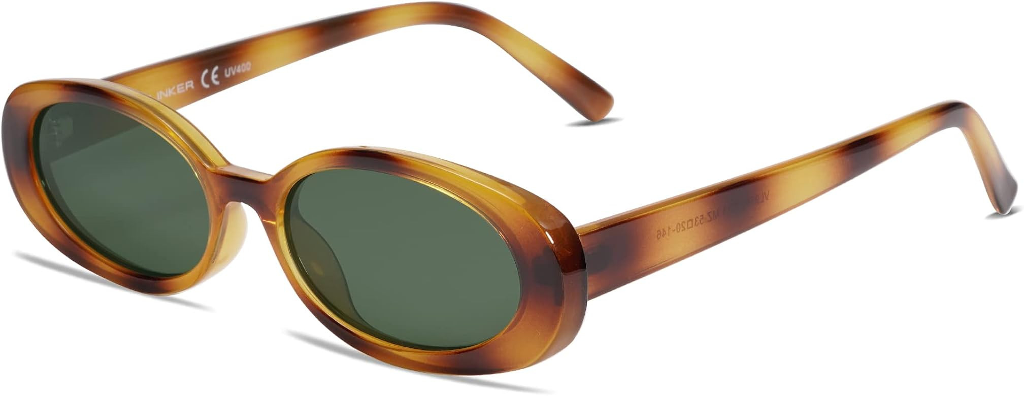 VANLINKER Polarized Retro Oval Sunglasses for Women and Men Small 90s Style VL9580 | Amazon (US)