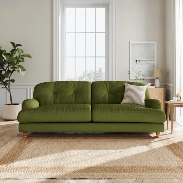 Martha Matte Plush Velvet 4 Seater Sofa | Dunelm (migrated)