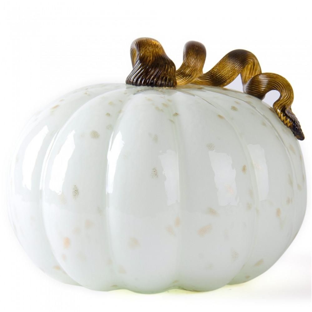 Glitzhome 8.5 in.D Glass Pumpkin | The Home Depot