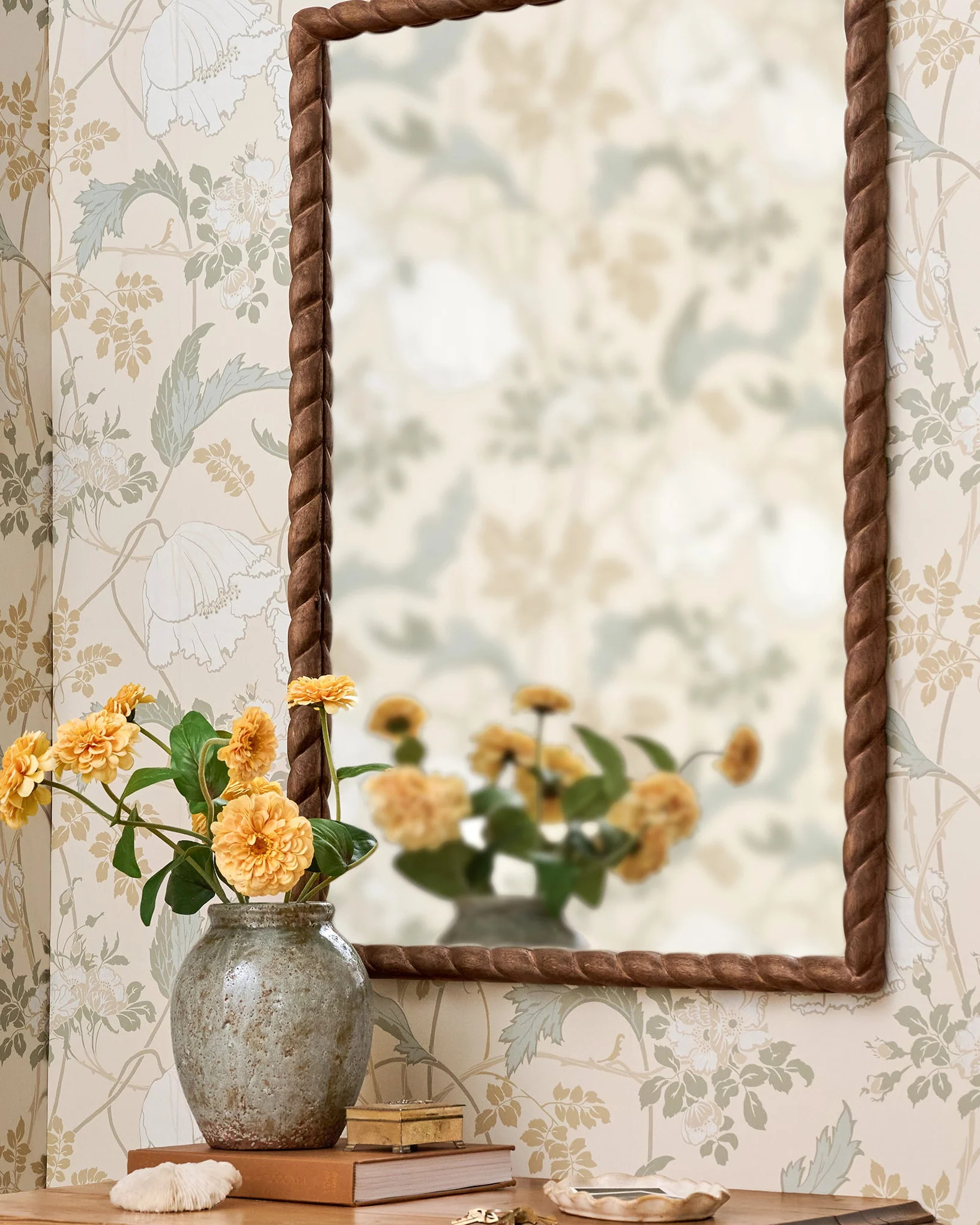 Turned Wood Vanity Mirror | Magnolia