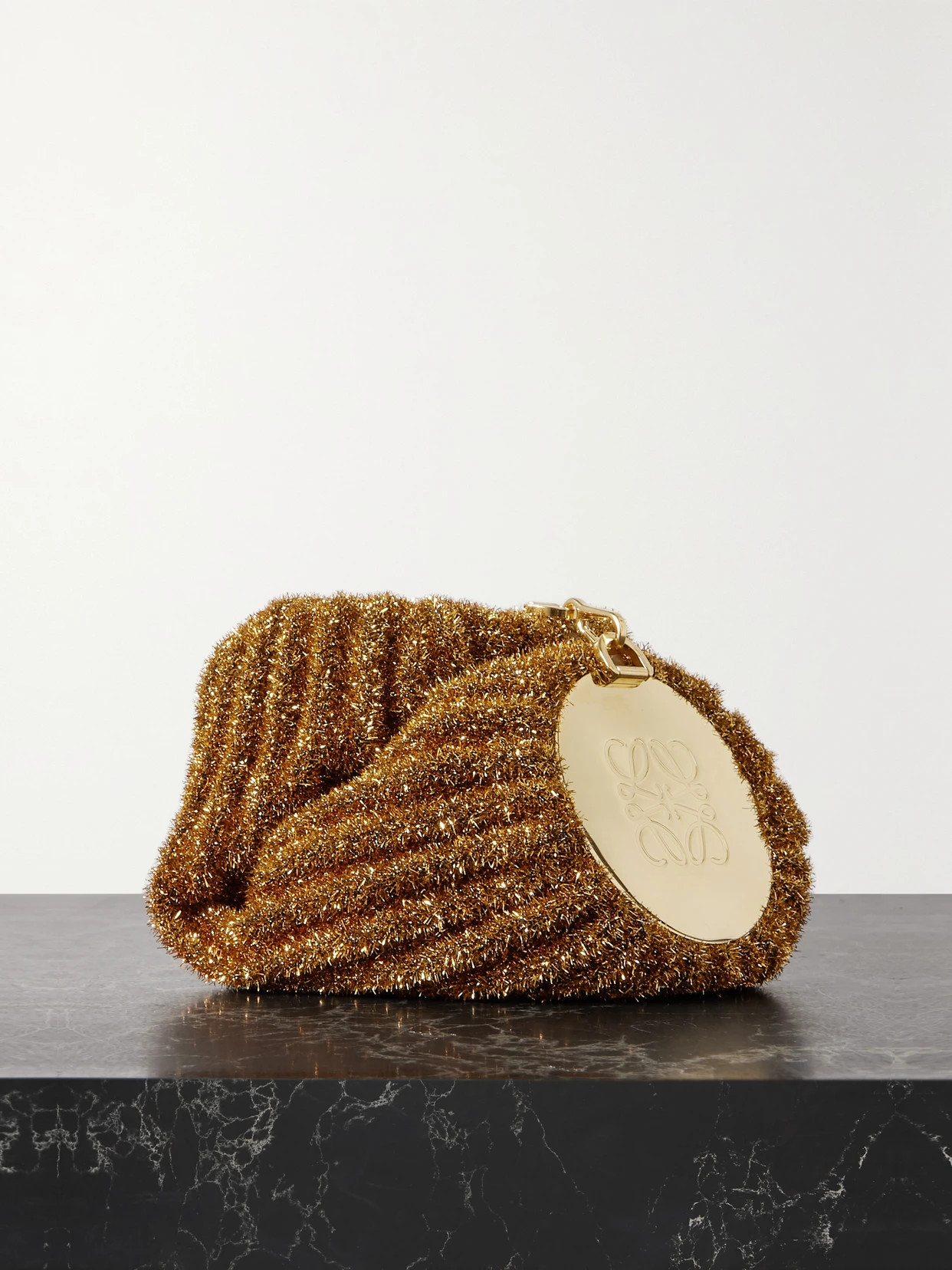 Loewe - Bracelet Lurex Pouch - Gold | NET-A-PORTER (US)