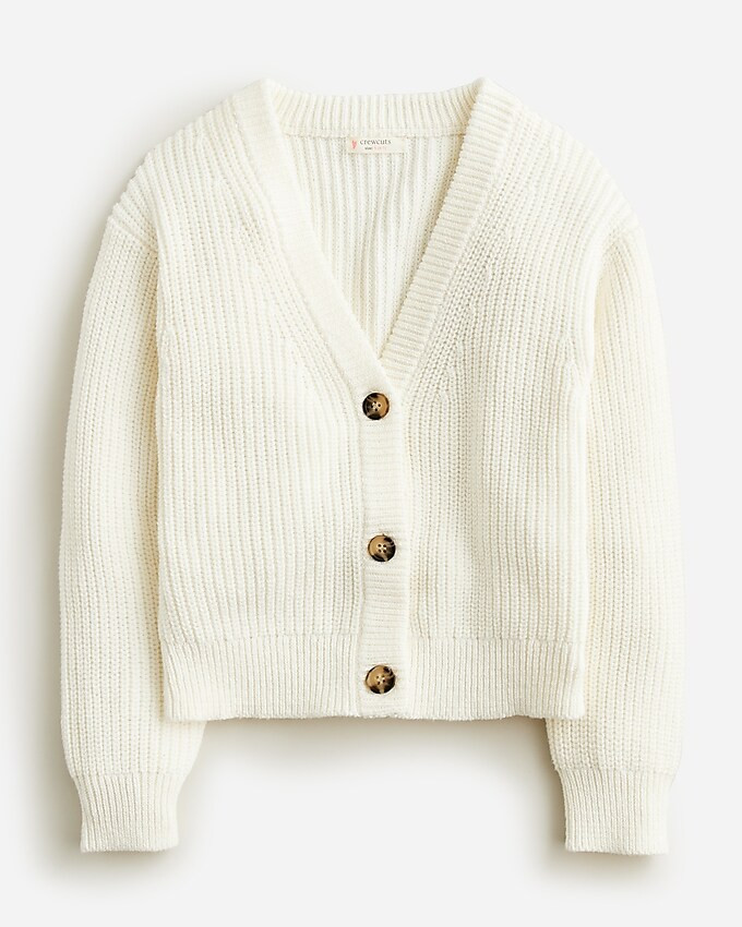 Girls' cropped V-neck cardigan | J. Crew US