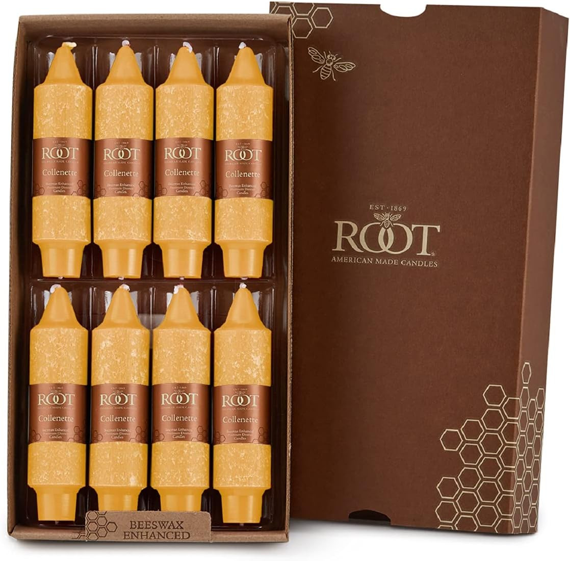 Root Candles 8-Count Unscented Timberline Collenettes, 5-Inch, Butterscotch | Amazon (US)