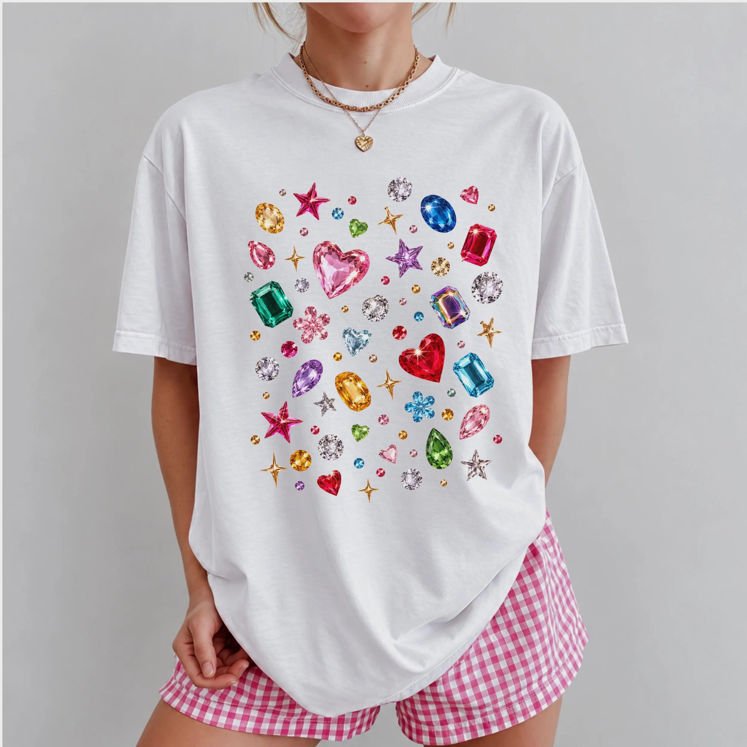 Comfort Colors® Viral Gem Cake Shirt, Sparkly Birthday Aesthetic Shirt, Glam Y2K Gift for Her, Rhinestone Tee, Colorful Rhinestone Jewel Tee | Etsy (Global)