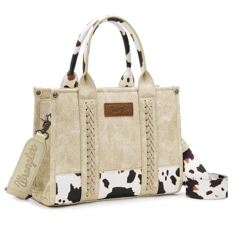 Wrangler Medium Tote Bag for Women Designer Satchel Handbags Top-handle Purses with Strap, Bottom... | Walmart (US)