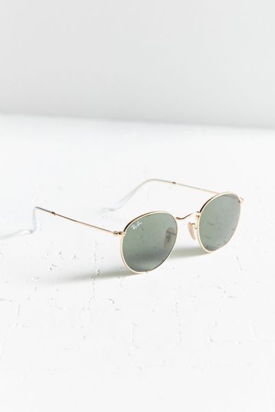 Ray-Ban Round Metal Classic Sunglasses - Gold at Urban Outfitters | Urban Outfitters (US and RoW)