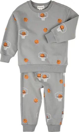 MILES THE LABEL Basketball French Terry Sweatshirt & Joggers Set | Nordstrom | Nordstrom