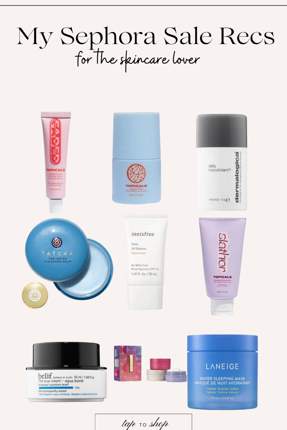 My top skincare faves!! I have combination/dry skin. I've bought the majority of these multiple times and will continue to do so!

#LTKbeauty #LTKHolidaySale #LTKGiftGuide