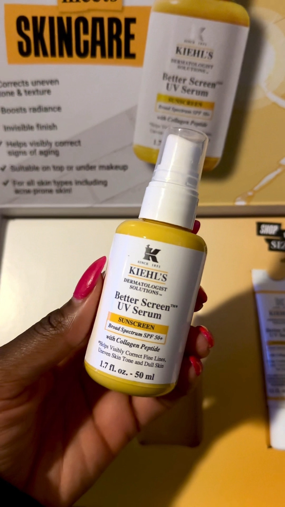 Kiehl’s Better Screen UV Serum
SUNSCREEN Broad Spectrum SPF 50+

#LTKbeauty #LTKVideo #LTKfindsunder100